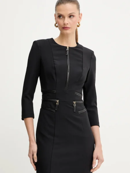 Šaty Elisabetta Franchi mini přiléhavé černá