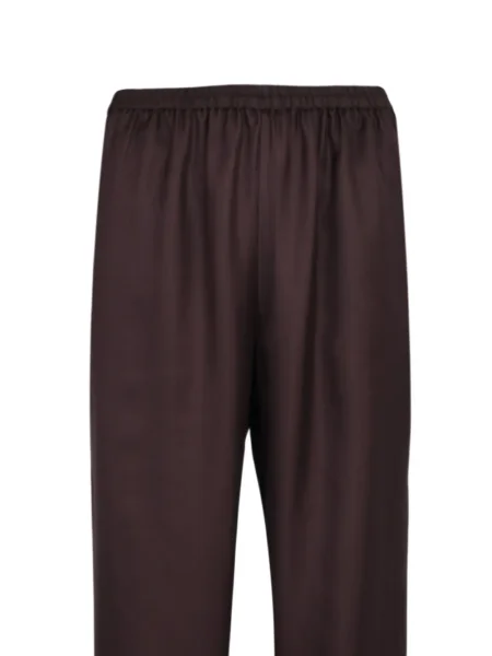 Pantaloni Loulou De Saison de mătase maro