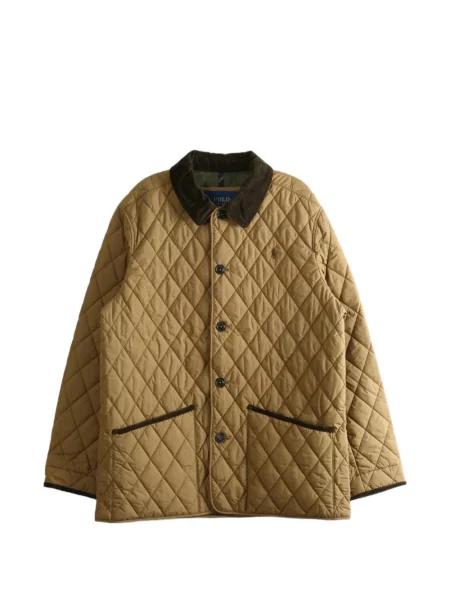 Matlasat palton Polo Ralph Lauren cu broderie alb