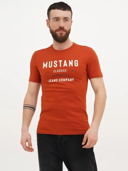 Футболка Mustang Jeans Alex C Print мідний