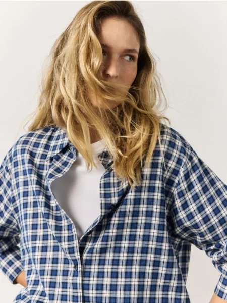 Reserved Cămașă oversized din în carouri multicolor