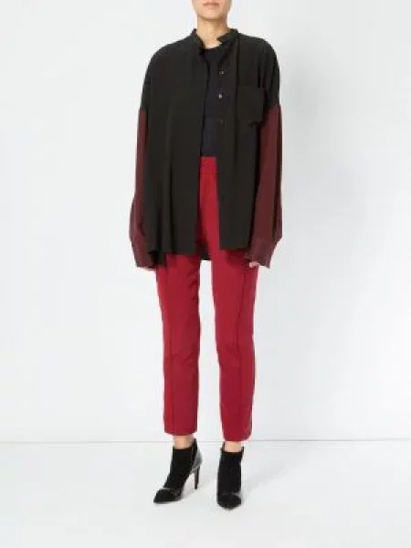 Elastingas juosmuo kelnės Haider Ackermann apkarpytas raudona