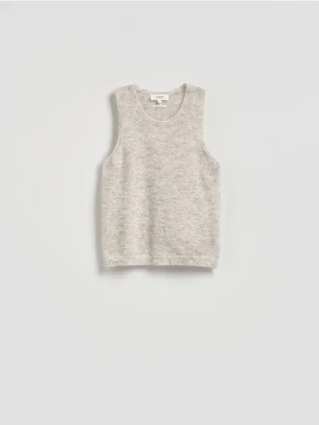 Reserved Pulover cu amestec de mohair și lână bej