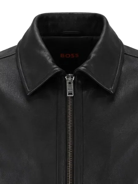 Geanta de piele Boss negru