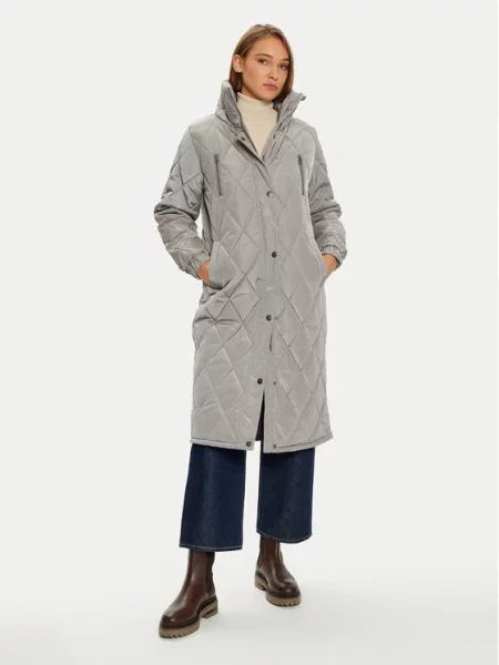 Kaffe Vatovaná bunda Lindsay šedá