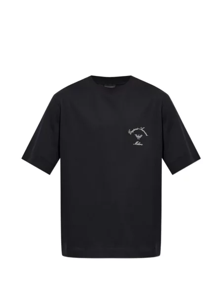 Tricou Emporio Armani cu broderie negru