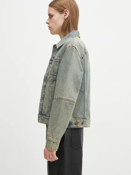Τζιν μπουφάν Marine Serre Moon Laser Denim Trucker μπλε