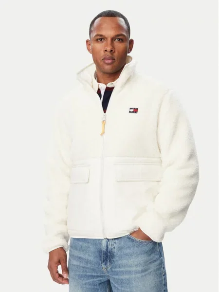 Tommy Jeans Demisezoninė striukė Essential Kreminė
