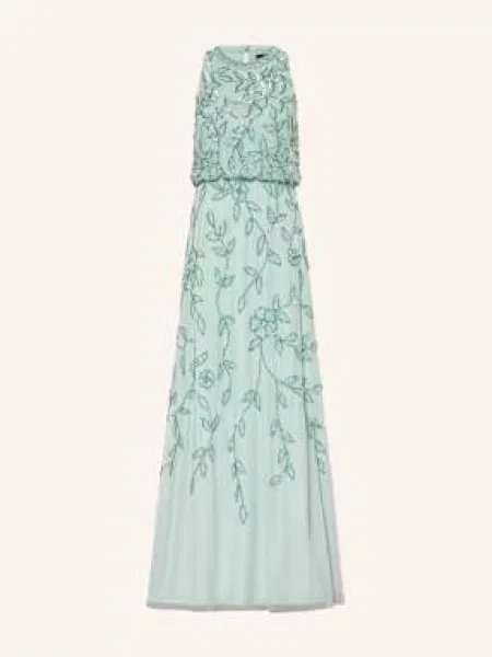 Adrianna Papell Sukienka Wieczorowa Wykończona Cekinami I Ozdobnymi Perełkami blau