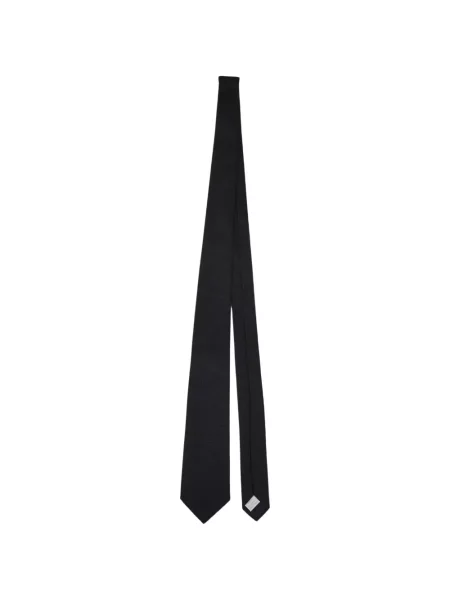Cravată Tagliatore de mătase cu imprimeu geometric negru
