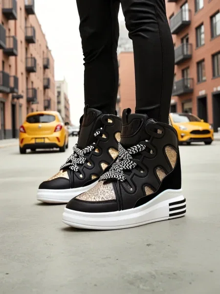 Teniși Resti cu pană negru