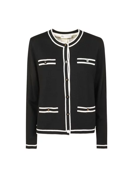 Kardigan Tory Burch wełniany czarny