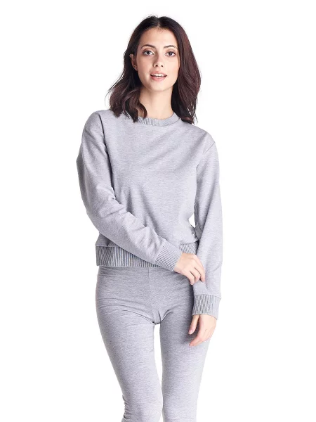 Bluzy Greysongreys z okrągłym dekoltem szara