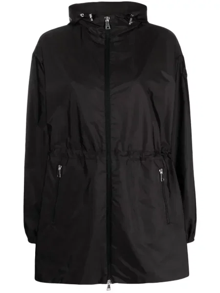 Geacă Moncler cu glugă negru
