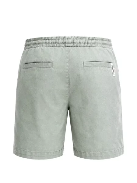 Pantaloni scurți Superdry de in cu cordon verde