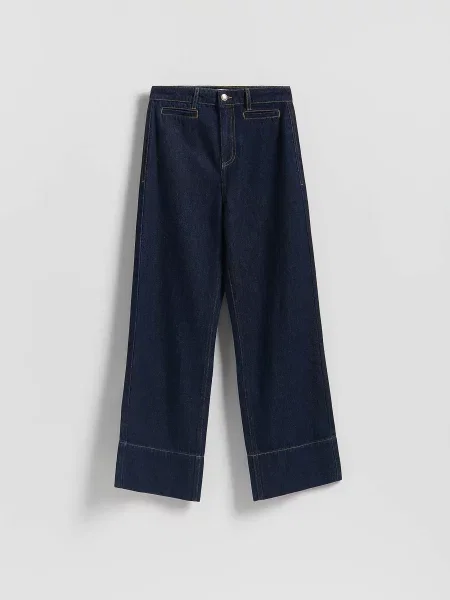 Reserved Широкі джинси темно-синій сині
