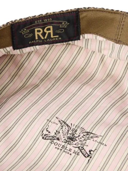 Шапка Ralph Lauren Rrl без ток с десен рибена кост кафяво