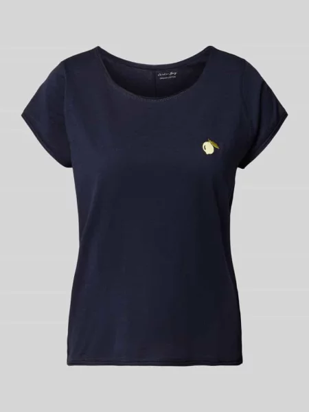 T-shirt w kroju regular fit z haftowanym motywem Christian Berg Woman
