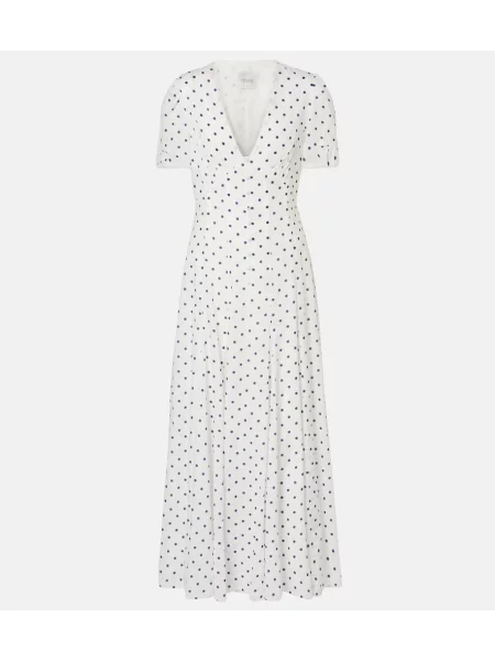 Rochie maxi Posse cu buline de costum albastru