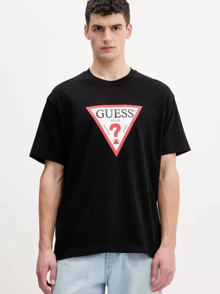 Póló Guess Jeans fekete