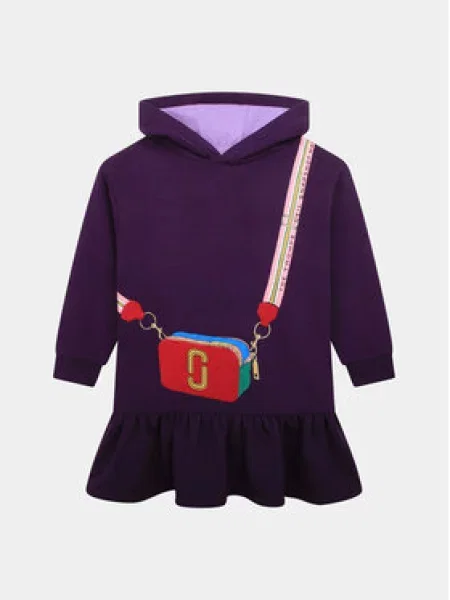 Úpletové šaty Marc Jacobs fialové