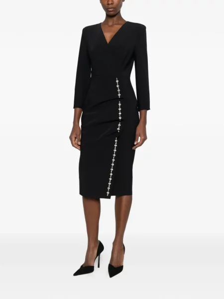Rochie Chiara Boni La Petite Robe cu volane negru