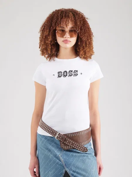 BOSS Tricou Endora alb