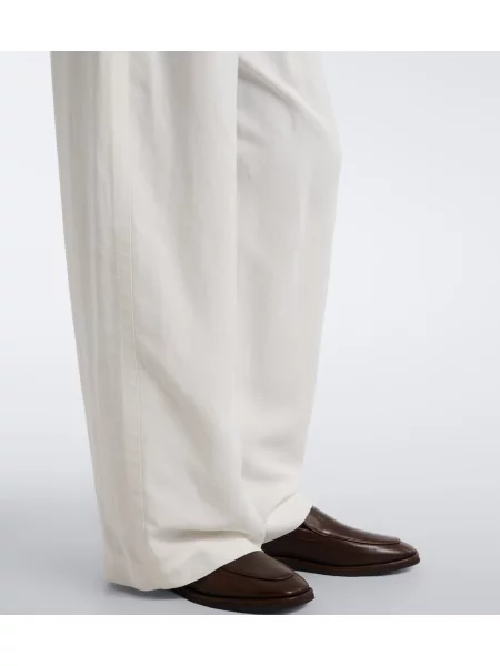 Cu centură pantaloni Brunello Cucinelli alb