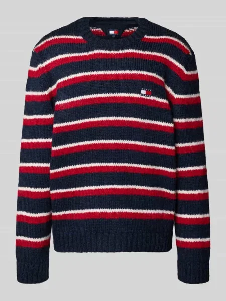 Sweter Tommy Jeans z alpaki granatowy