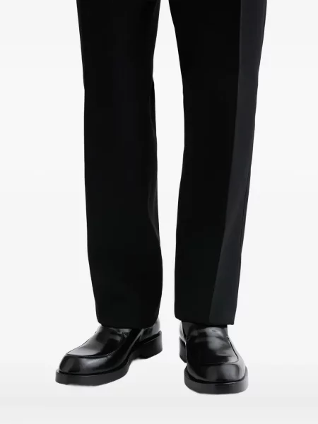 Bőr loafer Jil Sander fekete