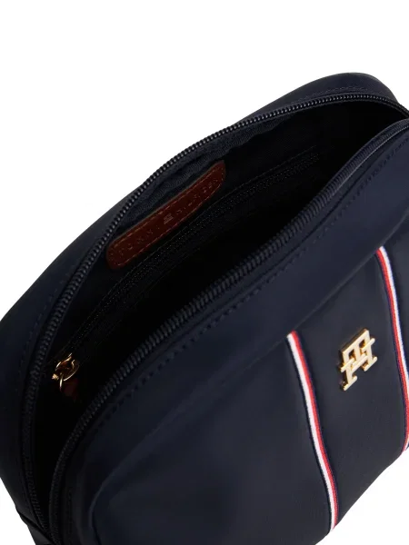 Tommy Hilfiger Geantă poștaș POPETTE cu adaos de piele albastru