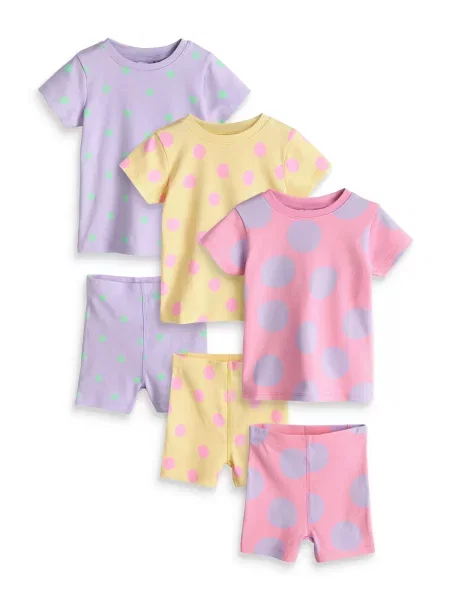 Next Pijamale deschis / galben / mov liliachiu / roz deschis albastru