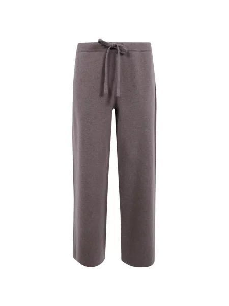 Pantaloni Nuur tricotate alergare cu cordon maro