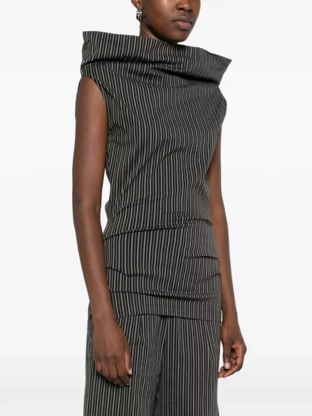 Top Issey Miyake cu dungi negru