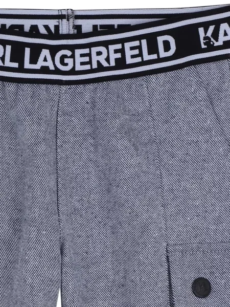 Szorty cargo dziecięce Karl Lagerfeld niebieskie