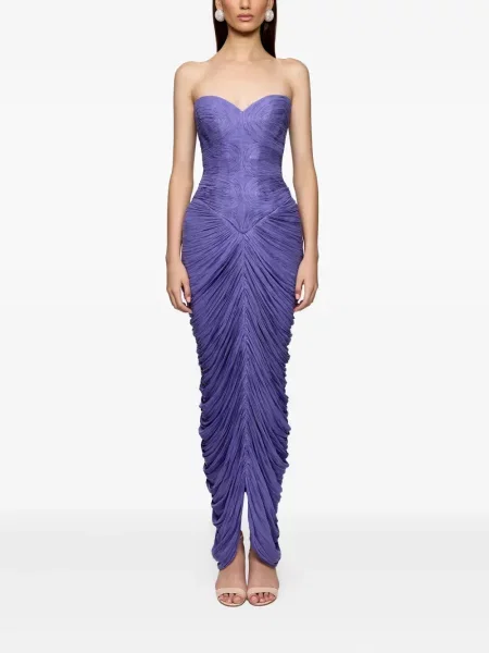 Rochie Ana Radu drapată de costum violet
