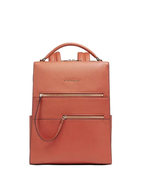 Kožni ruksak Piquadro narančasta