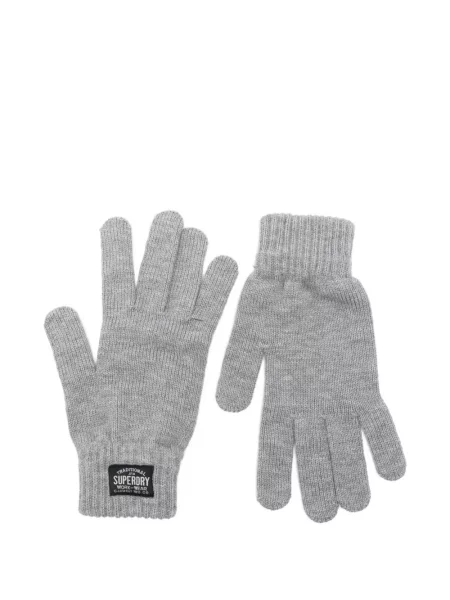 Rukavice Superdry sivá