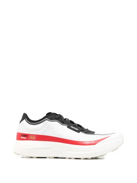 Sneakerși Norda cu șireturi din dantelă alb