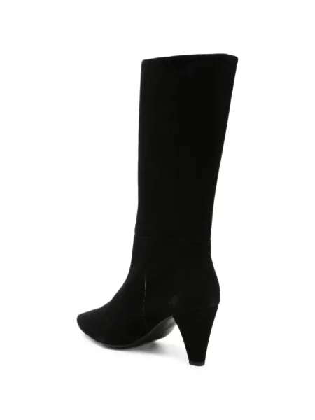 Botine Unisa din piele de căprioară negru