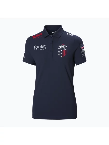Tricou polo pentru femei Helly Hansen Crew Tech Polo navy