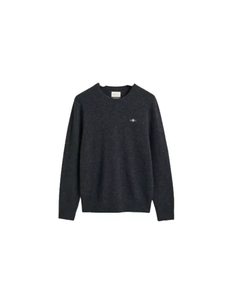 Sweter Gant wełniany klasyczny szary