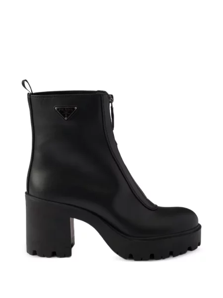 Cizme scurte Prada din piele negru