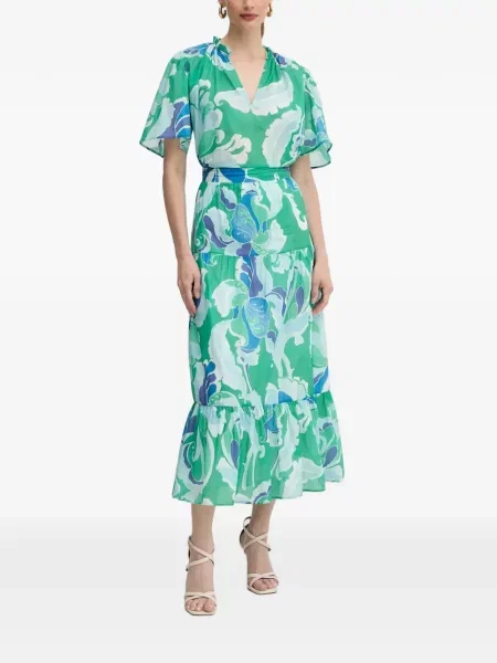 Fustă Morgan cu model floral cu imagine verde