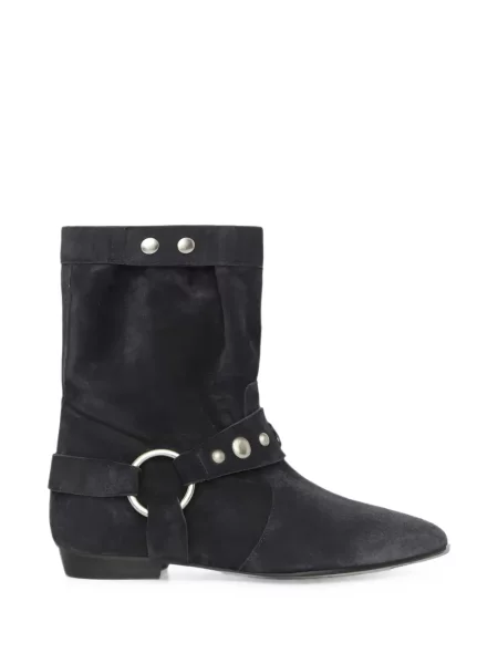 Botine Isabel Marant din piele cu tepi negru