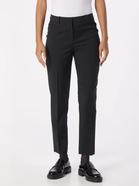 BOSS Black Pantaloni cu dungă TILUNAH' negru
