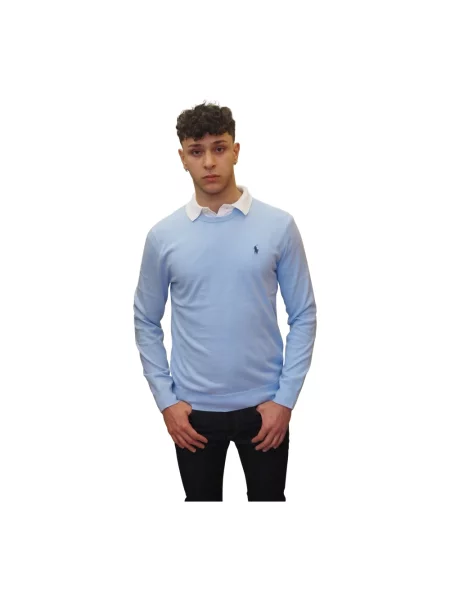 Sweter Ralph Lauren biznesowy niebieski