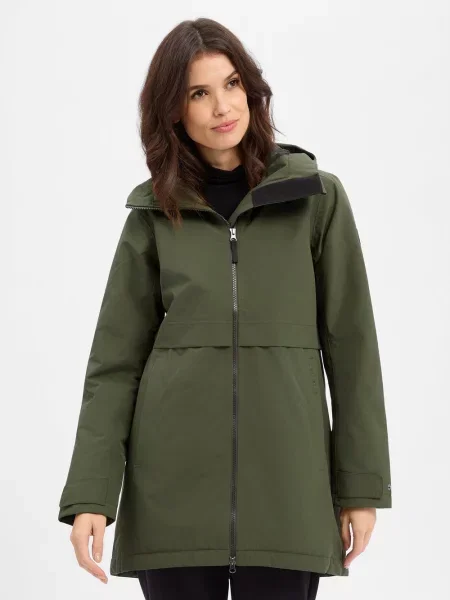 Parka o kroju regular fit z kapturem Didriksons zielona