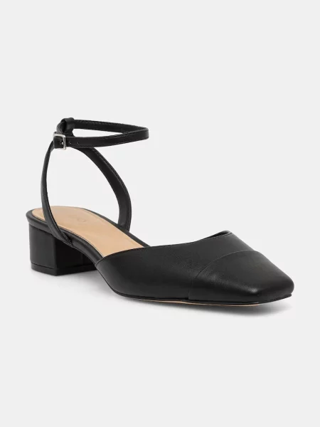 Обувки с дебел Aldo Adriena с дебел с отворена черно