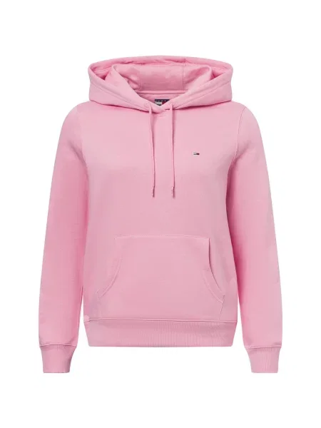 Tommy Jeans sweter z kapturem Kobiety wyrazisty róż jednolity XS różowy